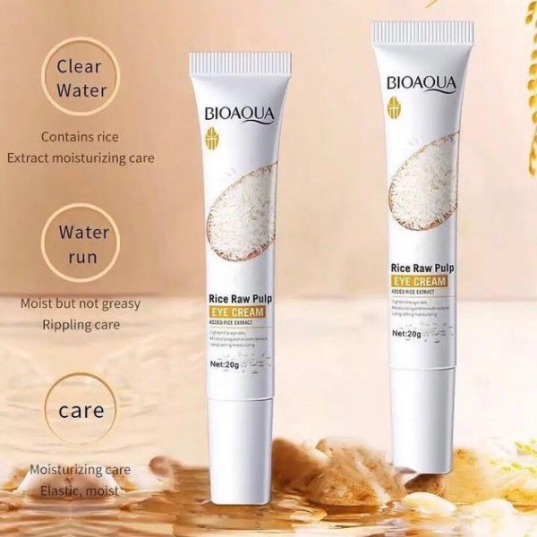 Bioaqua Rice Brightening Eye Cream Rice Raw Pulp Eye Cream Acne Scar Removal – 20g