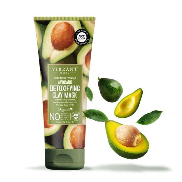 Vibrant Beauty Skin Brightening Avocado Detoxifying Clay Mask (200ml)