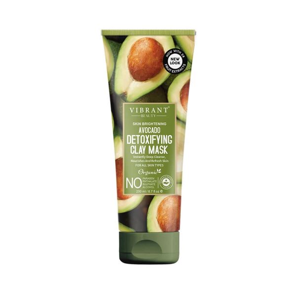 Vibrant Beauty Skin Brightening Avocado Detoxifying Clay Mask (200ml)